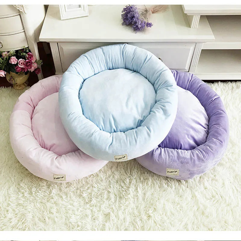 Plush Round Pet Bed