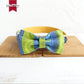 MUTTCO Collection THE FOLK BLUE Bow tie Collar And Leash Set