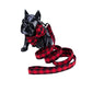 Unique Style Paws Christmas Plaid  Dog Collar And Leash Set Gift for