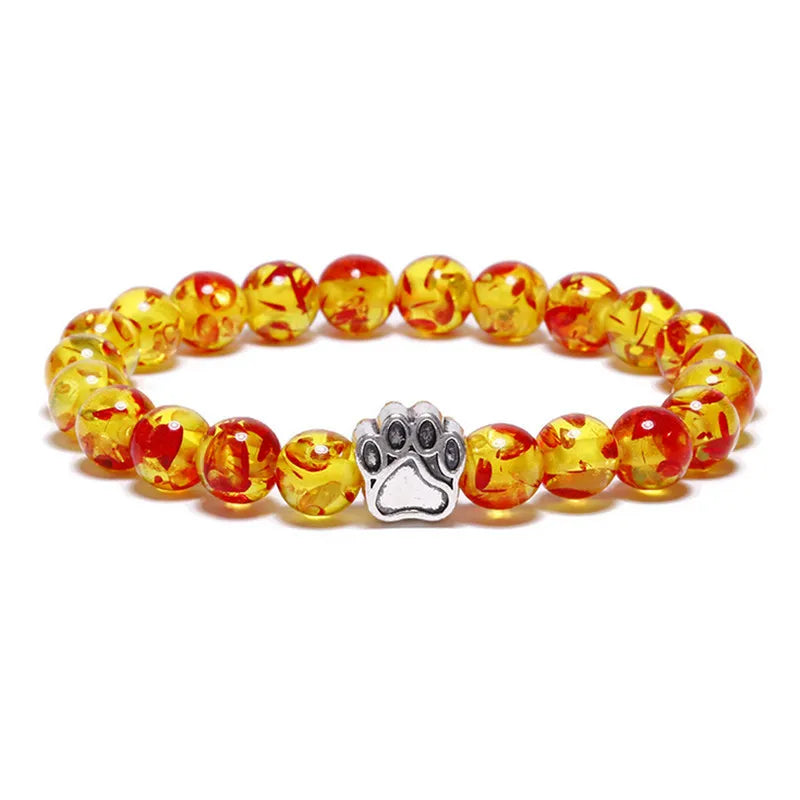 Paw Natural Stone Beads Chakra Bracelets