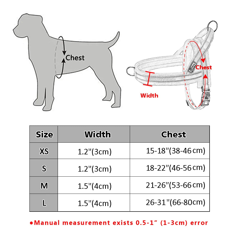 No Pull Reflective Dog Harness Nylon