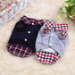 Leisure Plaid Pet Dog Clothes For Small Dogs Outfit POLO Shirt Dog Sweatshirt