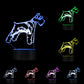 Schnauzer Dog 3D Optical illusion Night Lamp Pet Puppy Pug Breed Kid Room Decor Night Light Table Lamp Color Changing LED Light