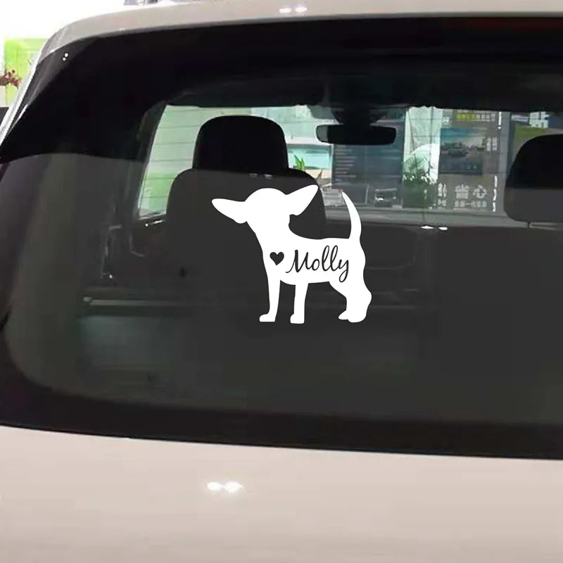 Cute Decal Personalized Dog Name Vinyl Sticker