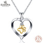 Eudora 925 Sterling Silver Cute Bone & Pawprint Pendant Necklaces