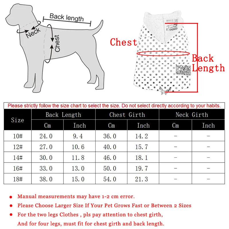 Warm Black & White Polka Dot Pet Vest For Small Dogs