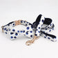 Floral Dog Collar Bow Tie with Metal Buckle