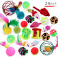 20 Sets Cat Interactive Toy Rainbow Ball Cat Toy