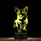 Cardigan Welsh Corgi Dog 3D Optical Illusion Night Light Table Lamp