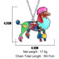 Bonsny Enamel Alloy Fashion Poodle Dog Necklace