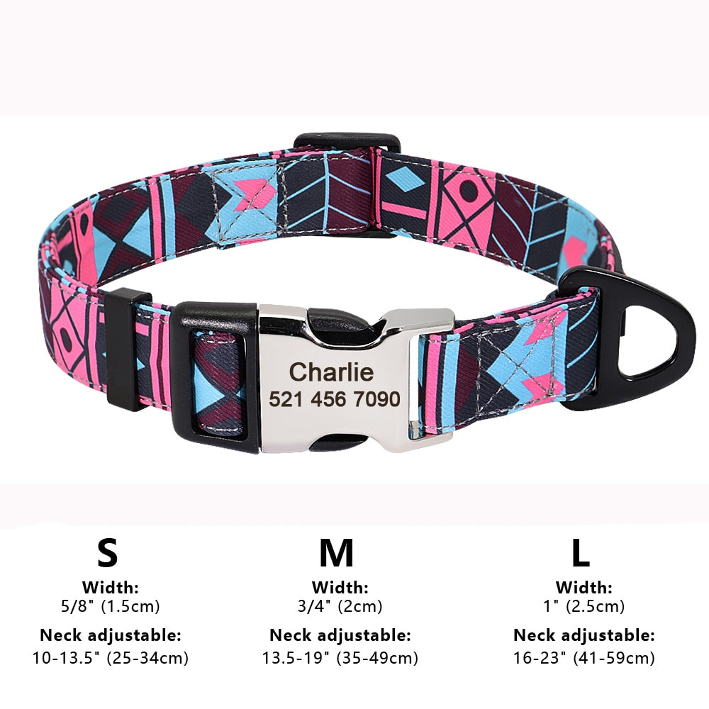 Personalized Pet Collar Nylon