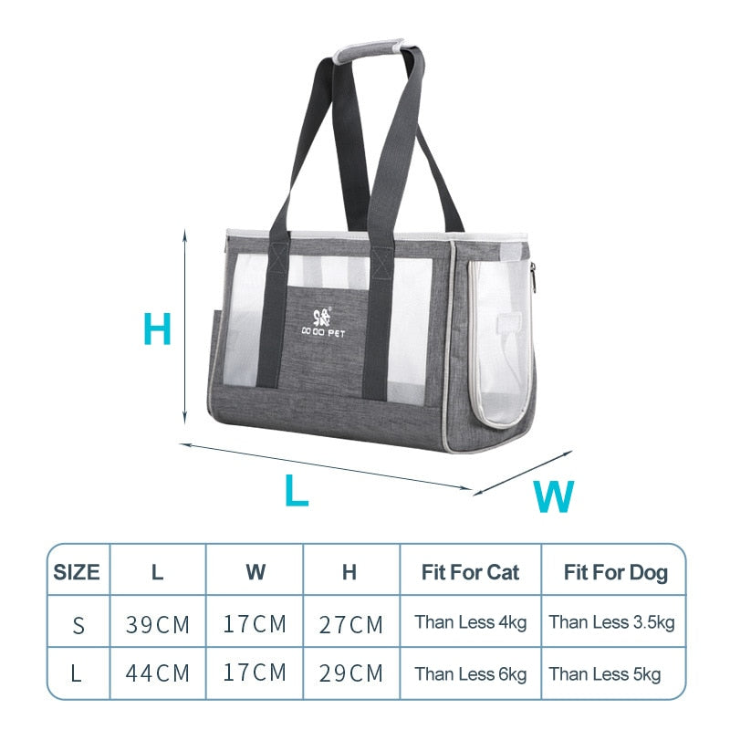 Breathable Pet Carrier: Single Shoulder Bags Light Portable