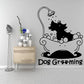 Exquisite Dog Grooming Wall Stickers Removable Pet shop Decorations