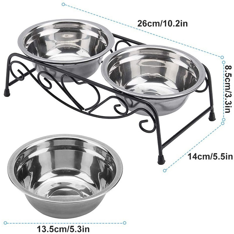 Stainless Steel Double Dog Bowls