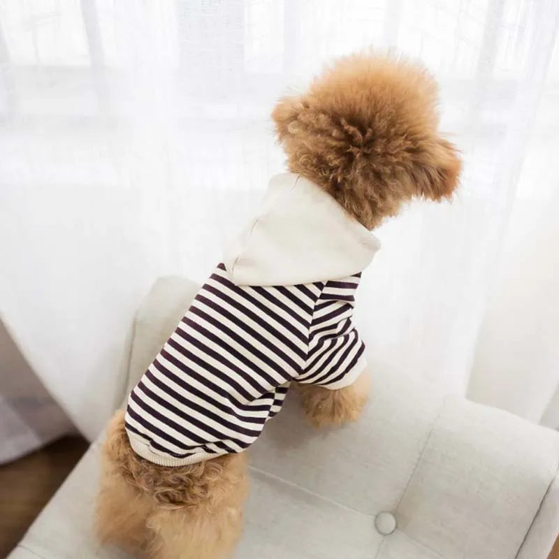 Parent-child Cotton Stripes Dog Hoodie Pet Clothes