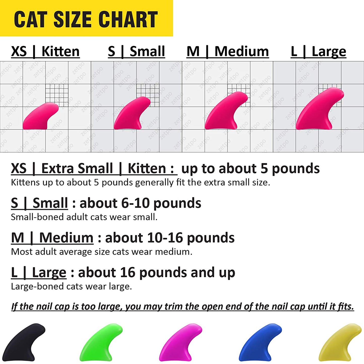 Fashion Colorful Cat Nail Caps 20 Pcs/lot