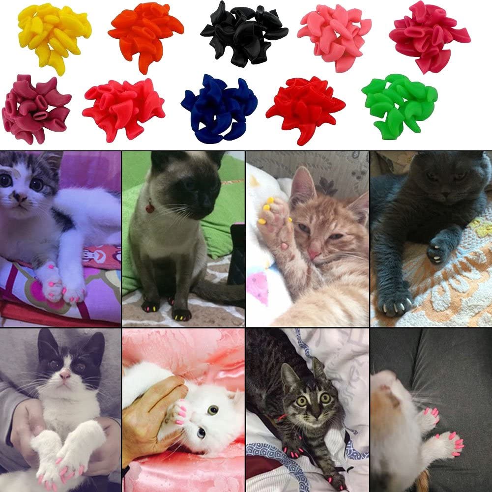 Fashion Colorful Cat Nail Caps 20 Pcs/lot