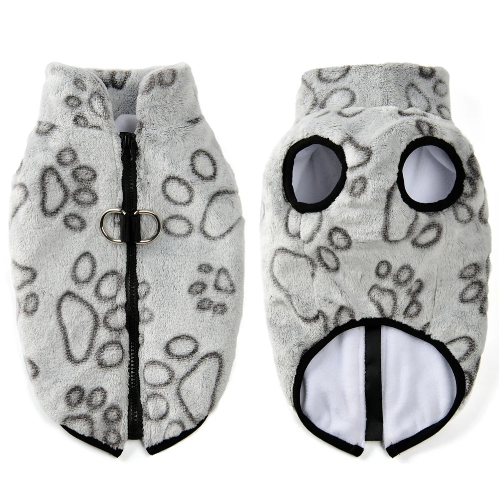 Paw Print Pet Fleece Vest