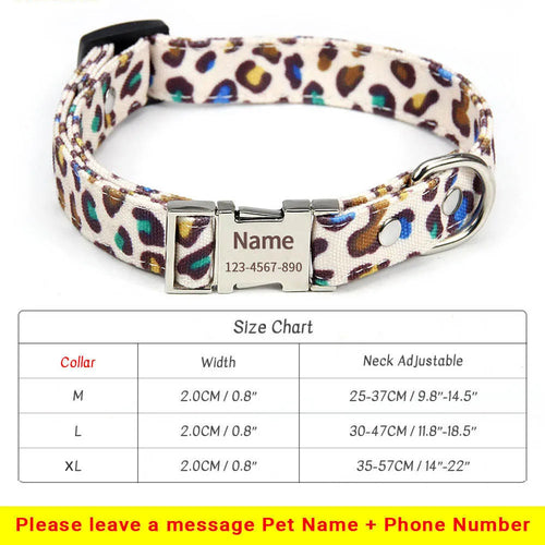 Personalized Dog Collar and Matching Leash