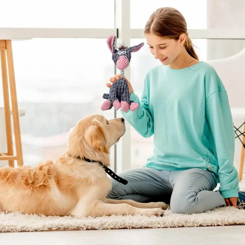 Corduroy Plush Chew Toy For Dogs