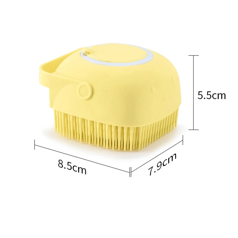 Pet Shower Brush Silicone Material Dog Bath Massage Hair Cleaning