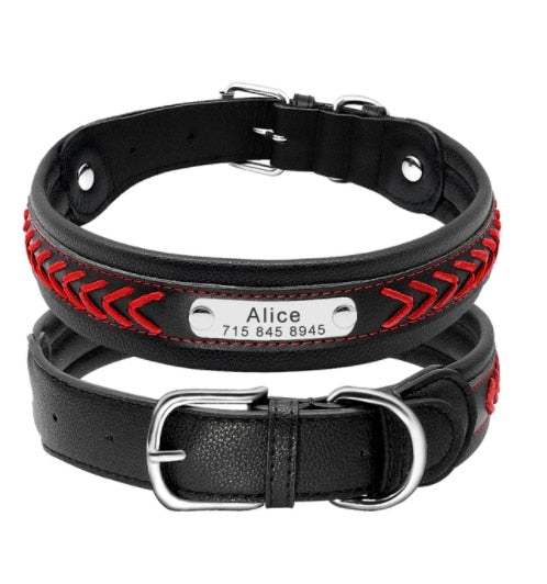 Personalized Genuine Leather Dog Collar