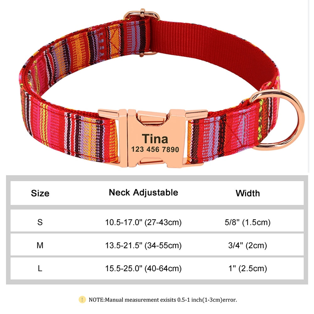 Personalized Pet Collar Nylon