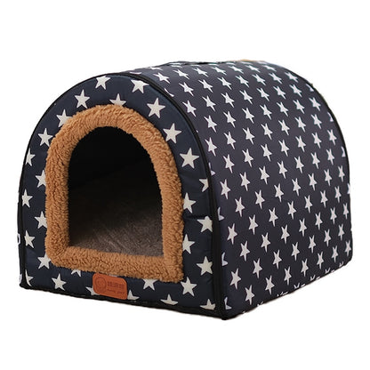 Warm Dog House Comfortable Print Stars Kennel Mat