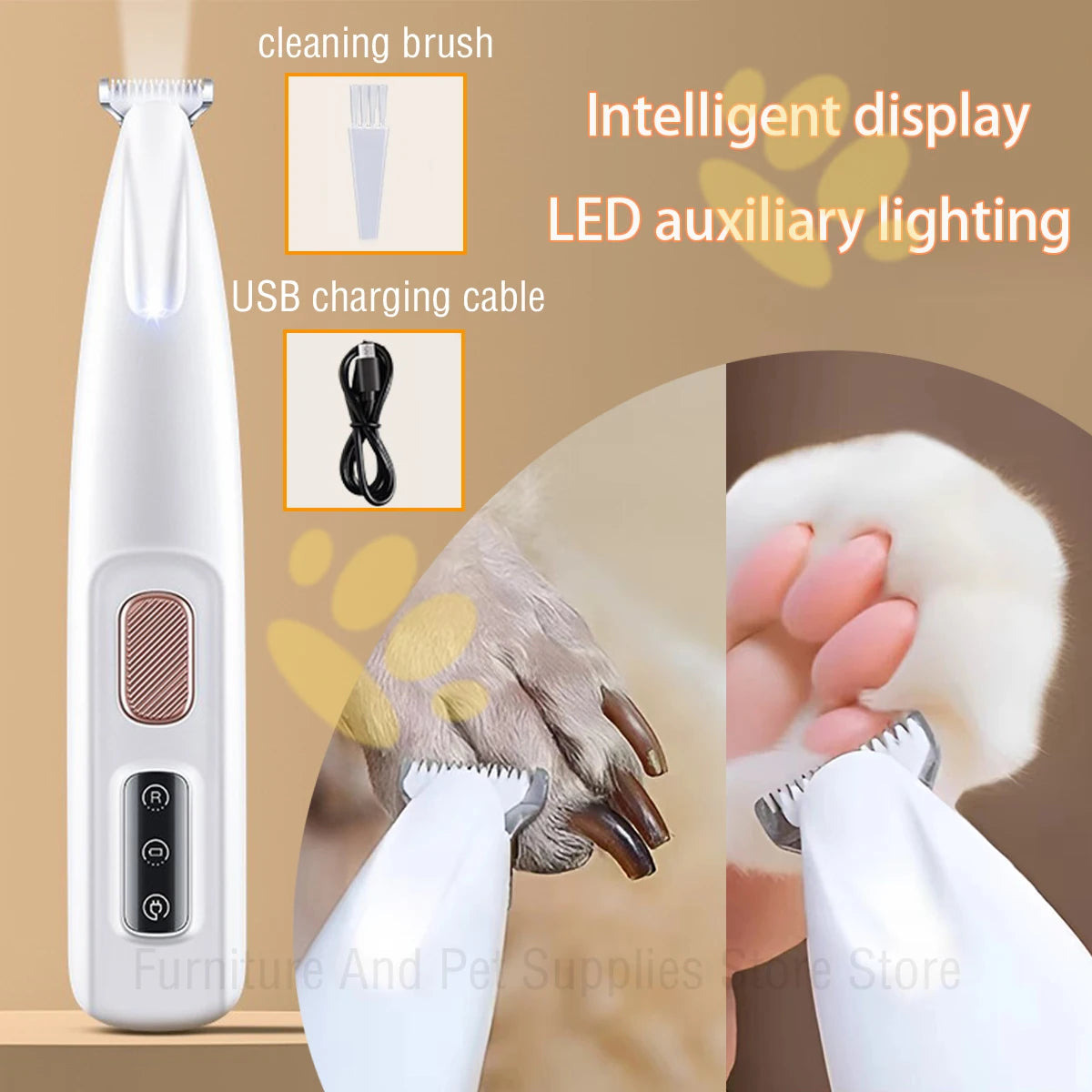 New Hair Trimmer with LED Light Fully Waterproof