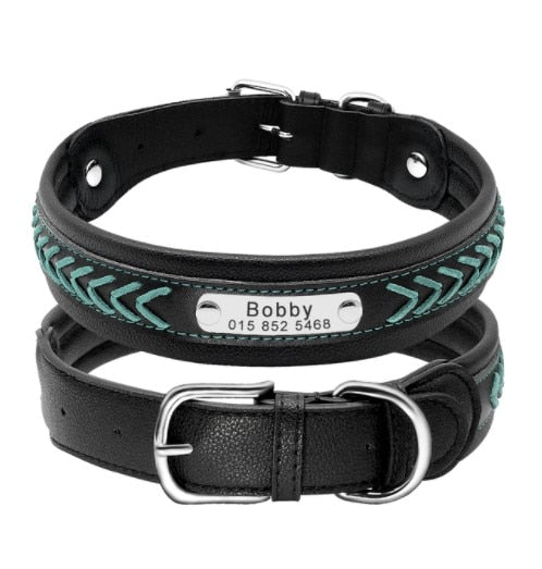 Personalized Genuine Leather Dog Collar