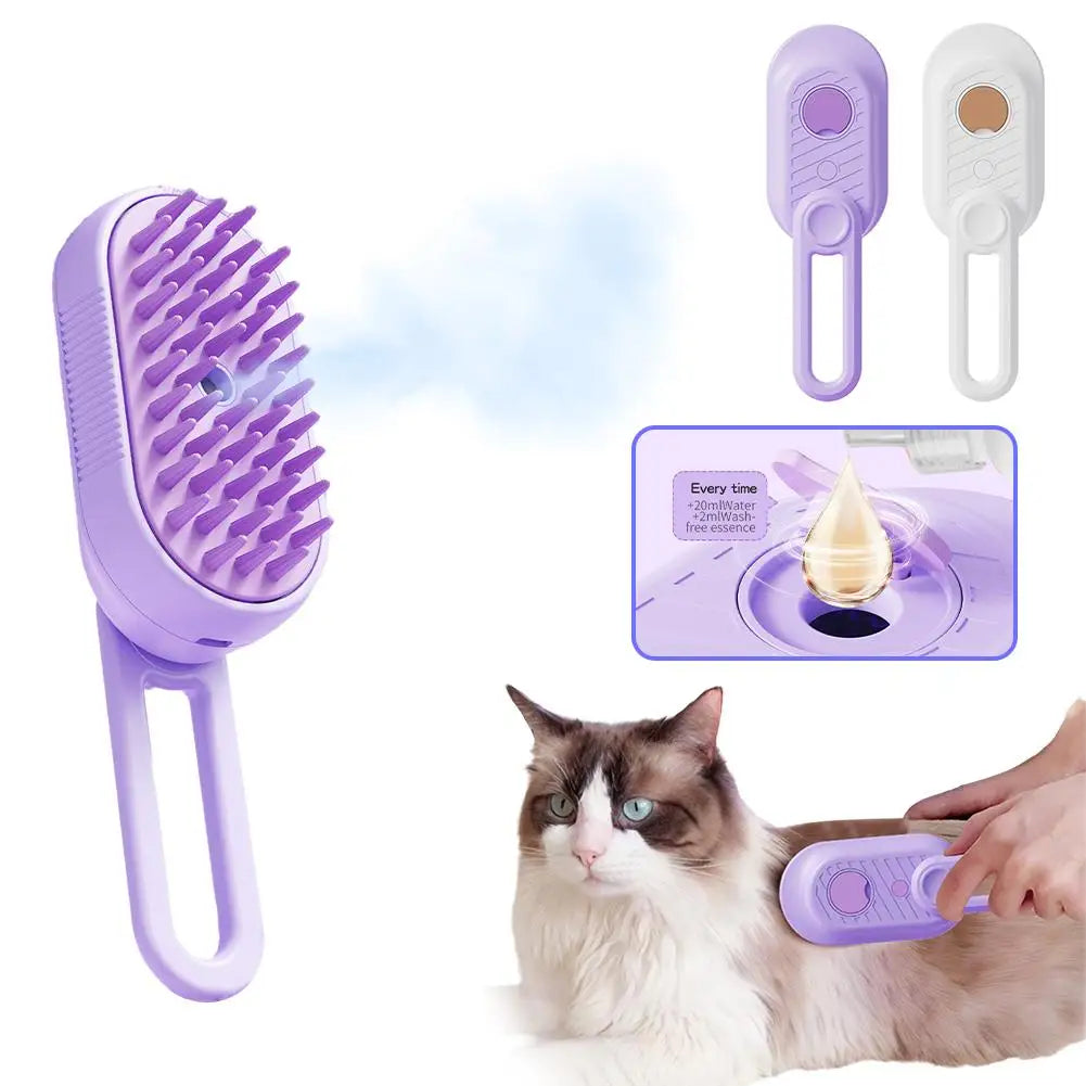 Steamy Pet Brush Electric 3 in1