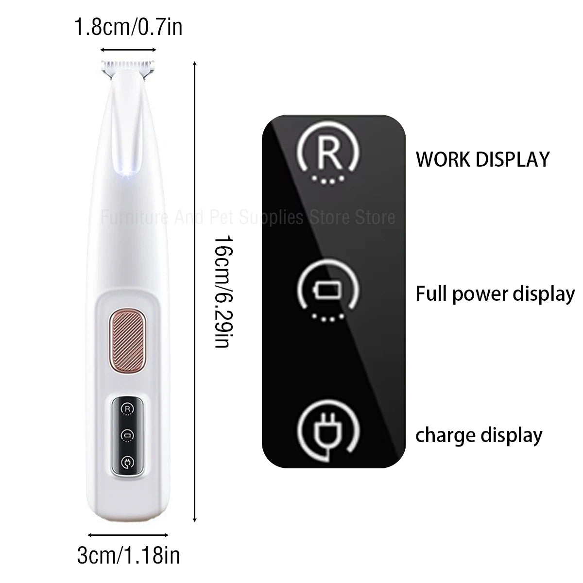 New Hair Trimmer with LED Light Fully Waterproof