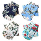 Summer or Spring Hawaiian Style Leaf Printed Beach Shirts