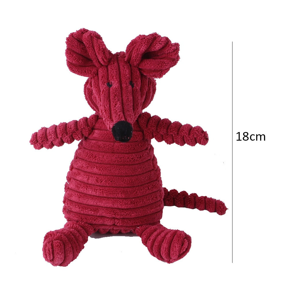 Animal Corduroy Squeak Toys for Dogs