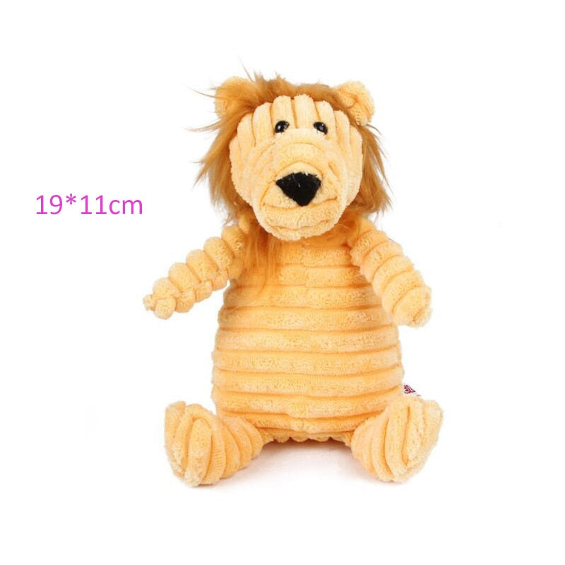 Plush Dog Toy Animals Shape Bite Resistant Squeaky