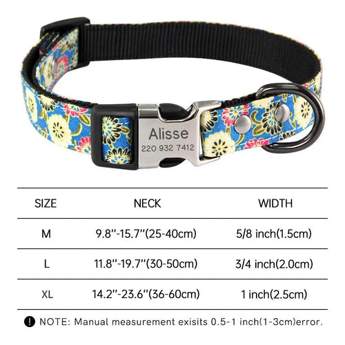 Personalized Dog Collar and Matching Leash