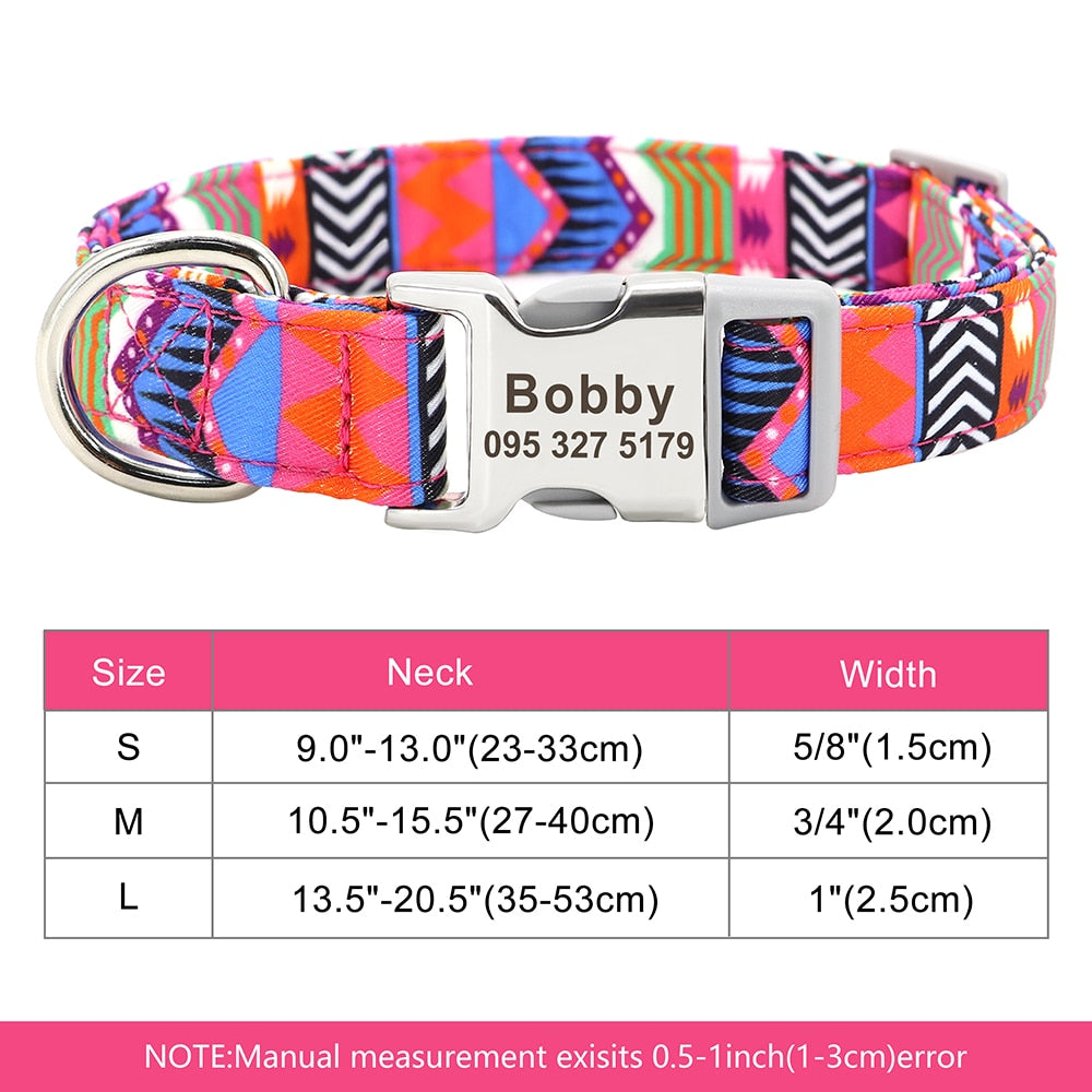 Personalized Pet Collar Nylon