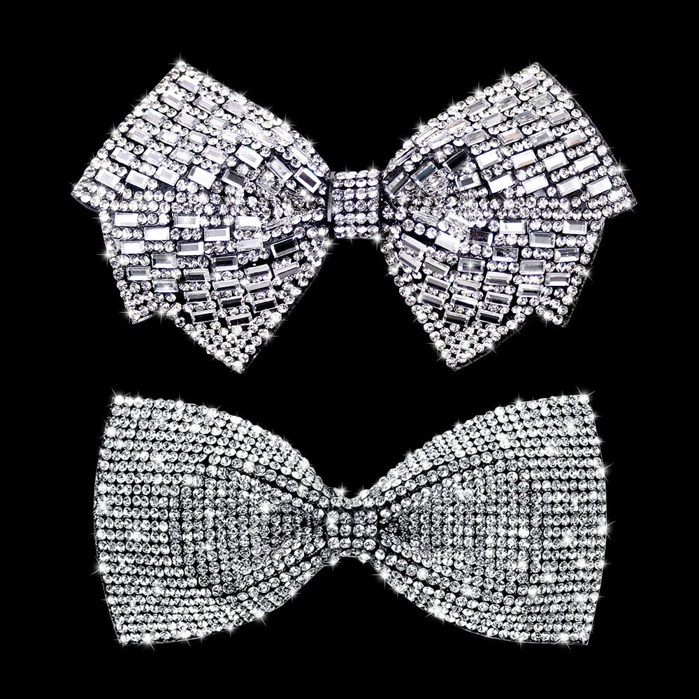 Exquisite Pet Dog Bowtie Dog Bows Diamond Shining Grooming Slidable