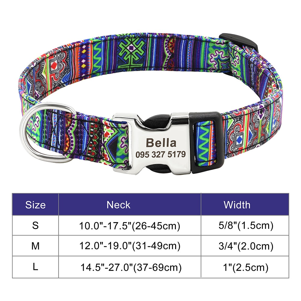 Personalized Pet Collar Nylon