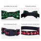 Christmas Plaid Snowflake Dog Collar with Bow Tie
