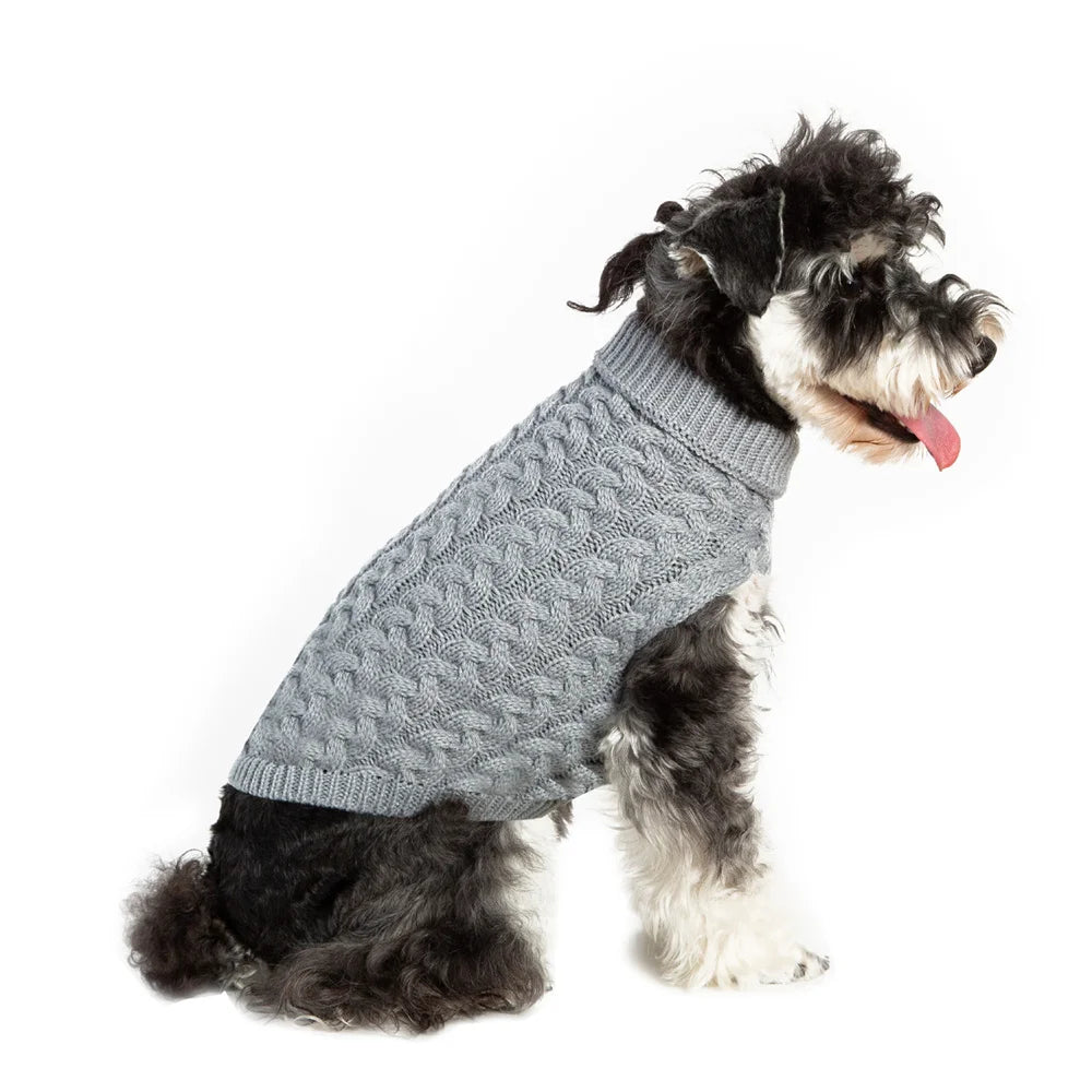 Classic Warm Winter Solid Pet Sweater for Small Dogs