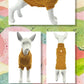 Sweater with Sleeves, Cable Knit, and D-ring Hole Detail for Small and Large Dogs