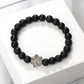 Matte Lava Beaded Bracelets Bangles Charm Paw Print