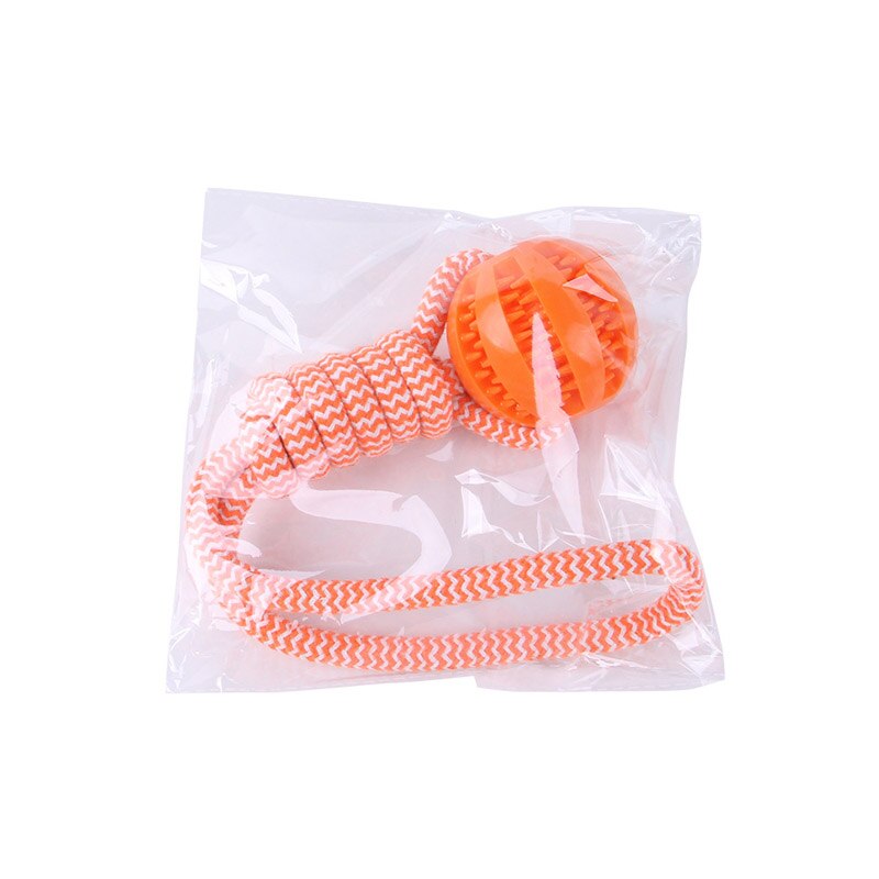 Rope & Rubber Balls Molar Bite Resistant Tooth Cleaning Chewing Toys