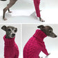 Turtleneck Twist Knitted Sweater for Dogs, Italian Greyhound Whippet, Warm Dog Coat, Dog's Winter Clothing
