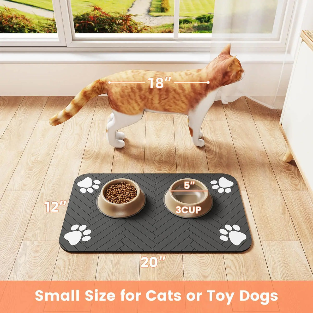 Absorbent Pet Placemat For Food and Water Dish