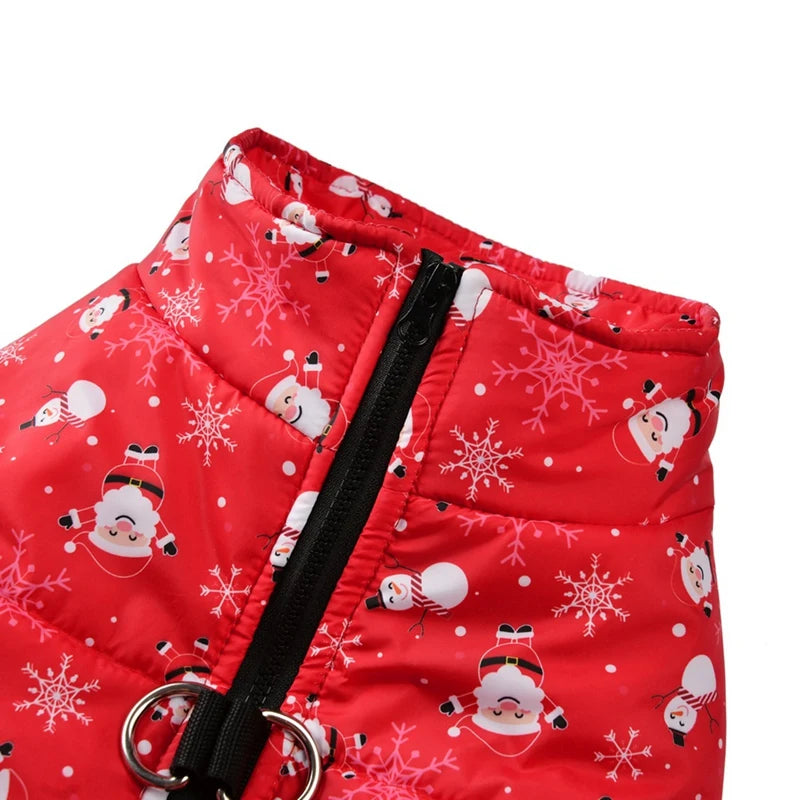 Christmas Style Cotton Jacket Ski Wear For Large Dogs