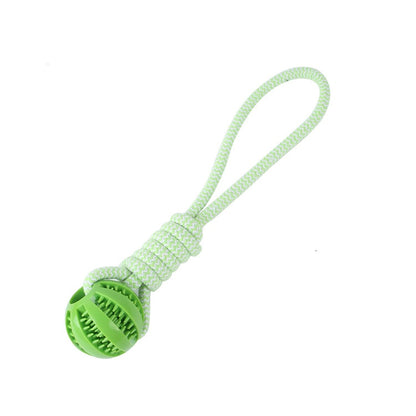 Rope & Rubber Balls Molar Bite Resistant Tooth Cleaning Chewing Toys