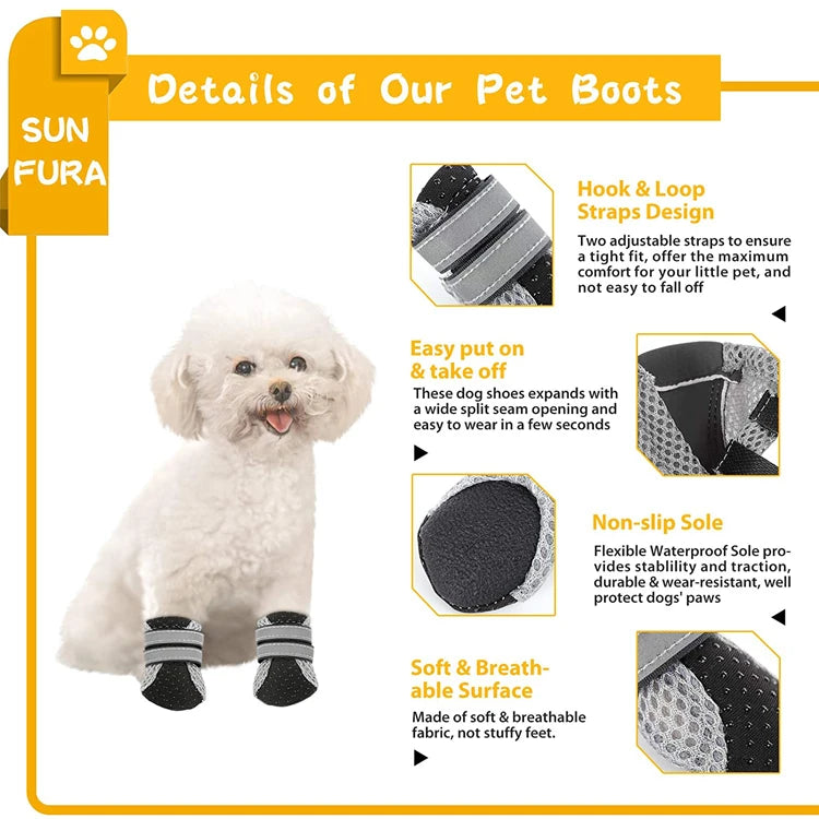 Reflective Waterproof Pet Shoes