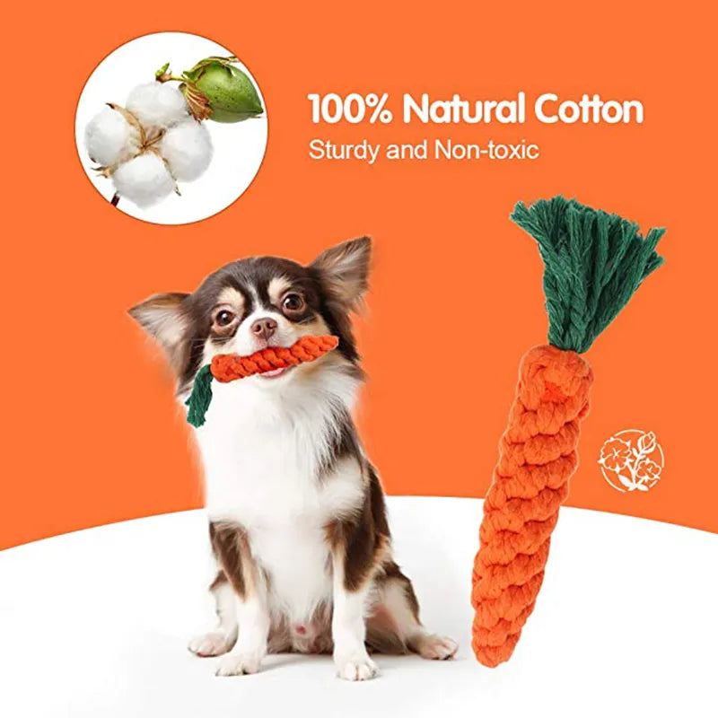 Handmade Cotton Rope Teeth Cleening Chew Toy for Dogs